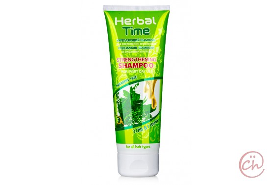 Подсилващ шампоан за коса с 3 масла и 7 билки Herbal Time - Rosa Impex
